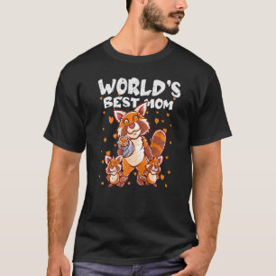 Camiseta Panda Rojo Oso Mamá del mundo es la mejor mamá de