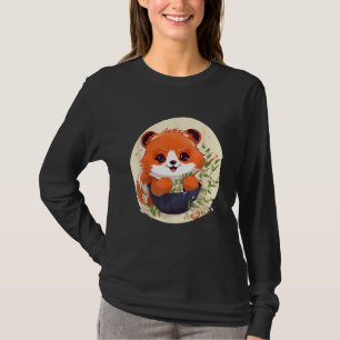 Camiseta Panda Rojo Otaku come fideos japoneses de Ramen 1
