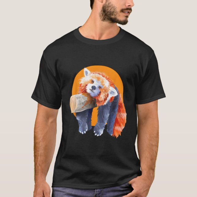 Camiseta Panda Rojo Panda Rojo Panda Panda (Anverso)