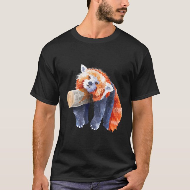 Camiseta Panda Rojo Panda Rojo Panda Panda (Anverso)