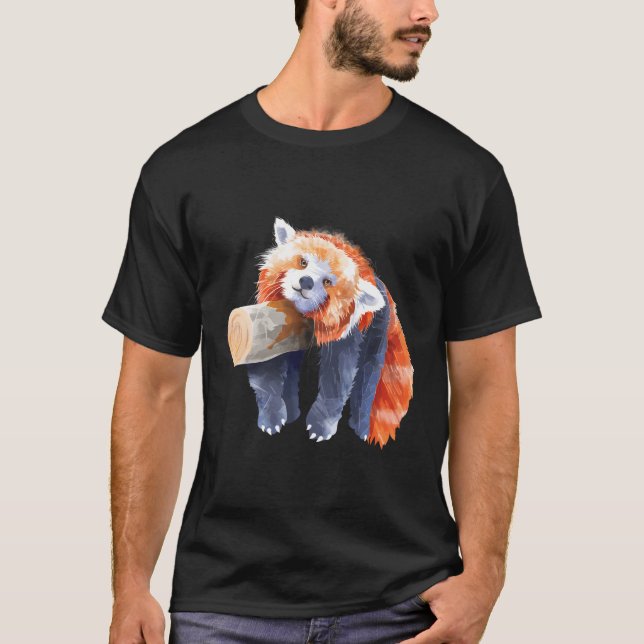 Camiseta Panda Rojo Panda Rojo Panda Panda (Anverso)