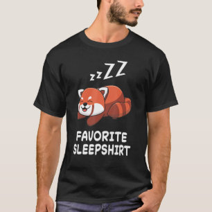 Camiseta Panda Rojo Pandas Nap Dormir Pajama Pajamas