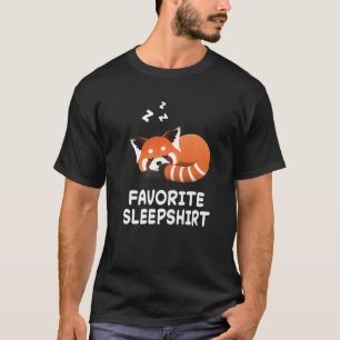 Camiseta Panda Rojo Pandas Nap Dormir Pajama Pajamas