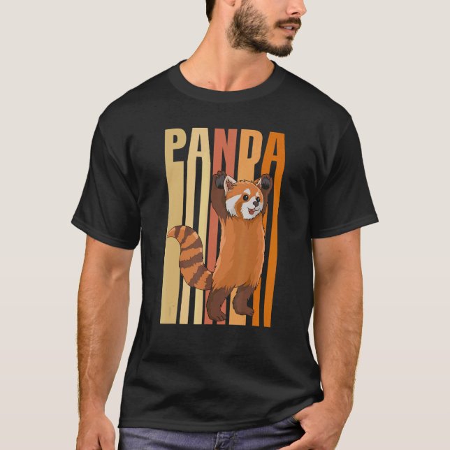Camiseta Panda Rojo Para El Guardián Del Zoológico De Panda (Anverso)
