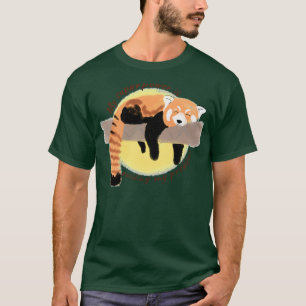 Camiseta Panda rojo perezoso Mi superpoder está evitando mi