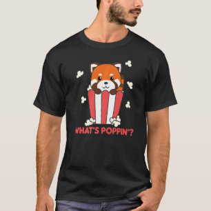 Camiseta Panda Rojo Popcorn Whats Poppin Pandas Cine Inclus