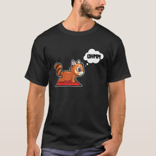 Camiseta Panda Rojo Posturas de Yoga Deporte Gimnasia Ohm L