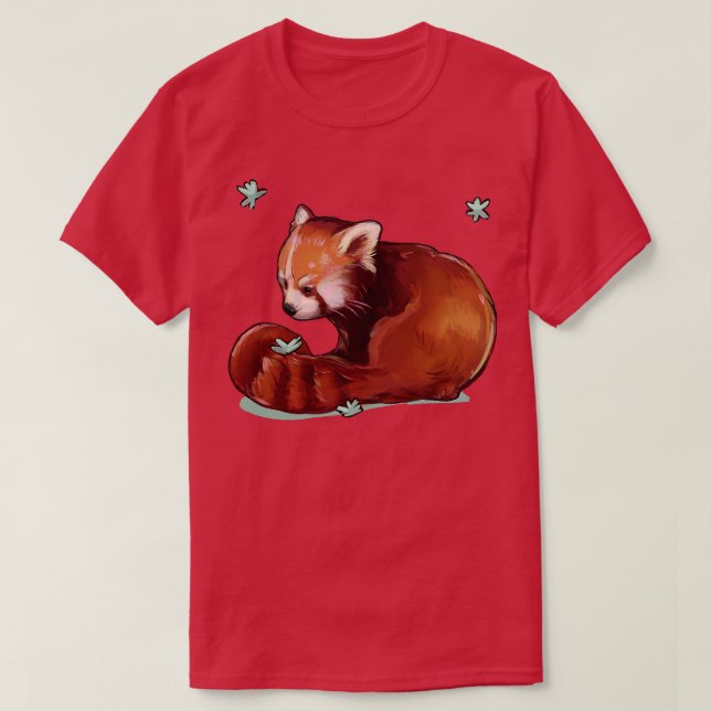 Camiseta Panda rojo que es demasiado lindo (Diseño del anverso)