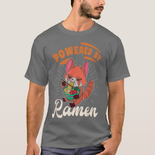 Camiseta Panda rojo Ramen Noodle Japón Cocina japonesa Asia