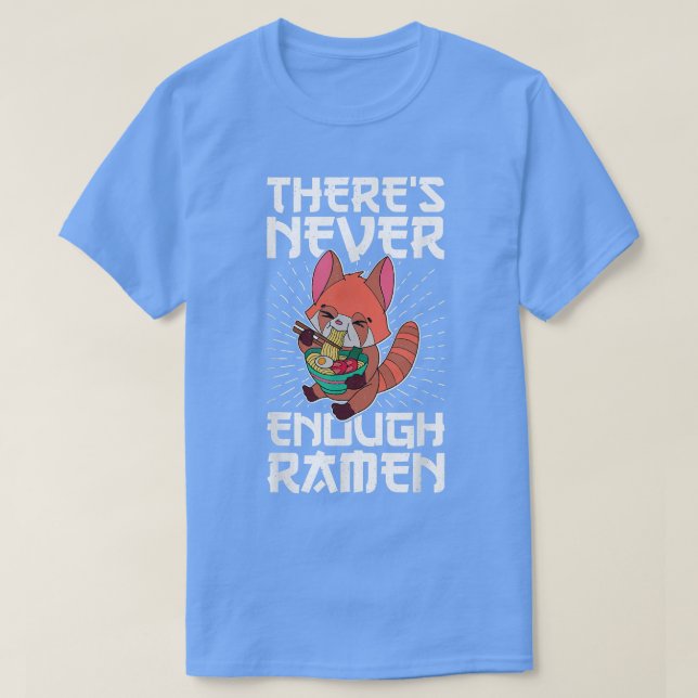 Camiseta Panda rojo Ramen Noodle Japón Cocina japonesa Asia (Diseño del anverso)