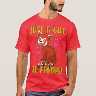 Camiseta Panda rojo relleno animal panda rojo 2