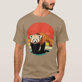 Camiseta Panda rojo retro vintage