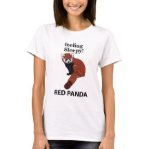Panda Rojo Sensándose Sleepy Funny Panda Rojo