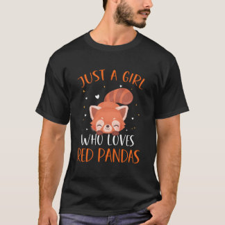 Camiseta Panda Rojo Solo Un Quien Ama Pandas Rojos