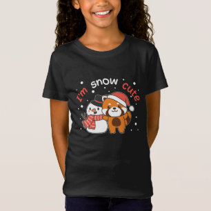 Camiseta Panda Rojo Soy Nieve Cute Snowman Snowman Pun