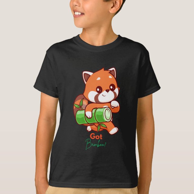 Camiseta ¿Panda Rojo Tiene Bambú? (Anverso)