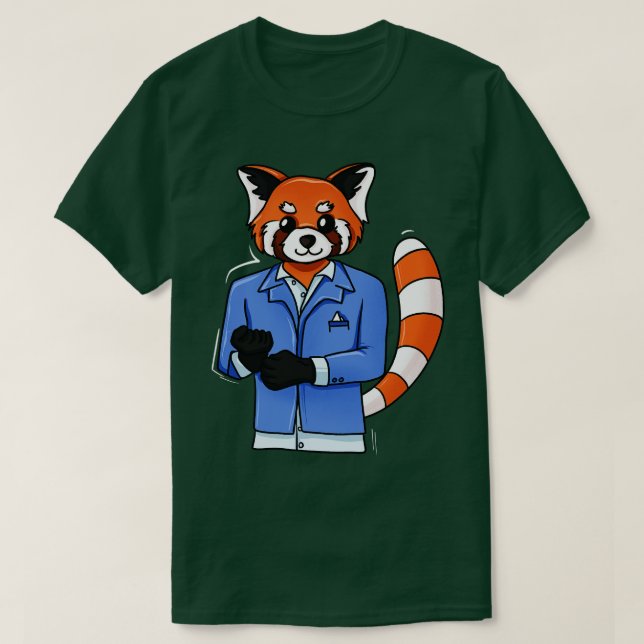 Camiseta Panda rojo Tuxedo (Diseño del anverso)