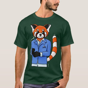 Camiseta Panda rojo Tuxedo