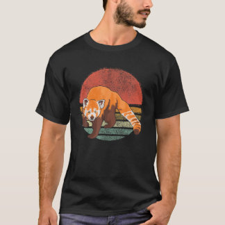 Camiseta Panda Rojo Vintage Retro Pandas Rojas Lover Hombre