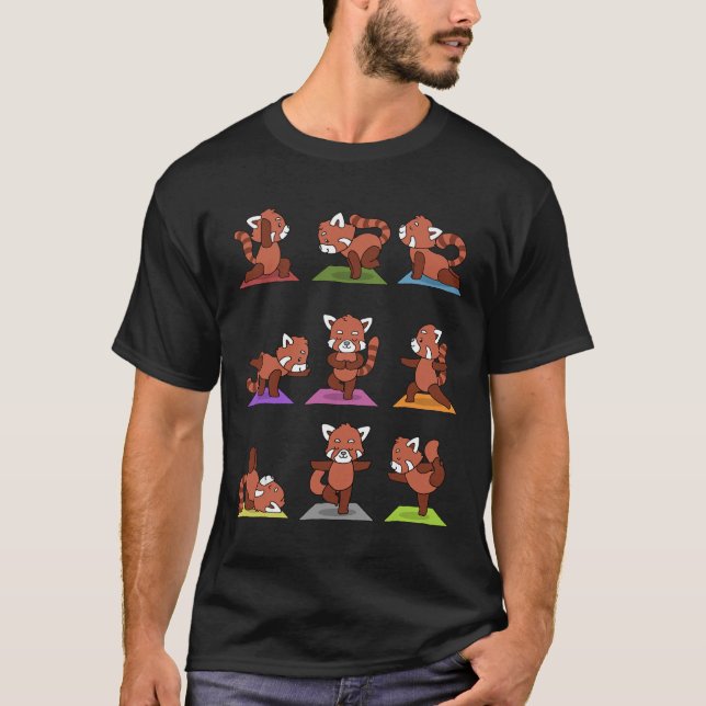 Camiseta Panda Rojo Yoga _1  (Anverso)