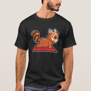 Camiseta Panda Rojo Yoga Posa Gimnasia Deportiva Ohm Heartb