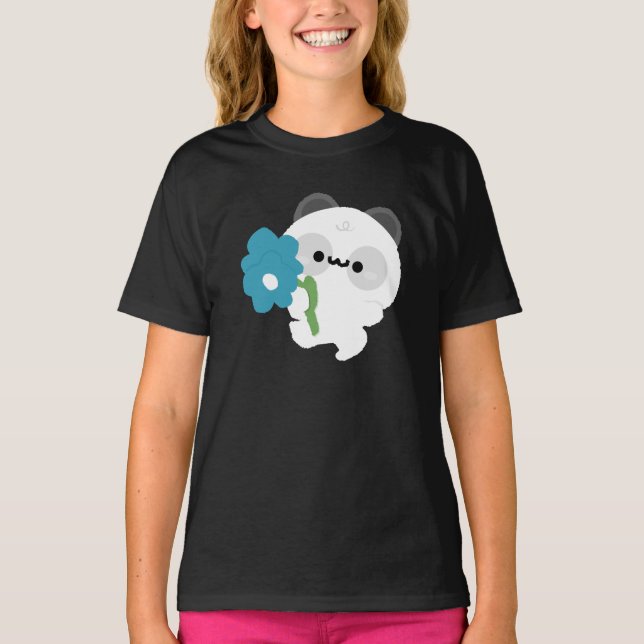 Camiseta Panda Romántico Adorable (Anverso)