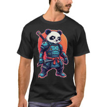 Panda Samurai Robot Estilo Único Animal Cyberpunk
