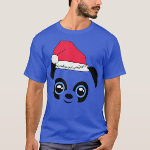 Camiseta Panda Santa Claus Christmas Tree Lights Xmas Holid