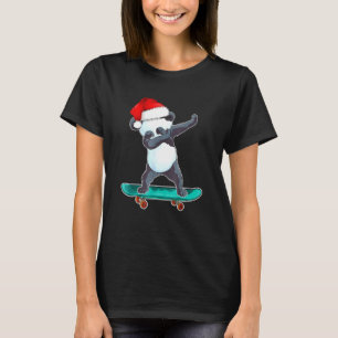 Camiseta Panda Santa Skateboarding Skateboarding Dabbing Sk