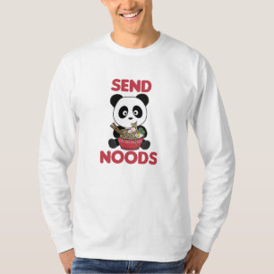 Camiseta Panda Send Noods Ramen Cute Kawaii Noodles Pandas