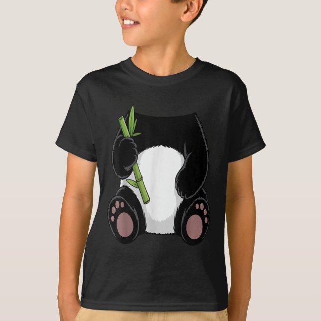 Camiseta Panda Shirt Adult Kids Men Women Panda Bear Costum (Anverso)
