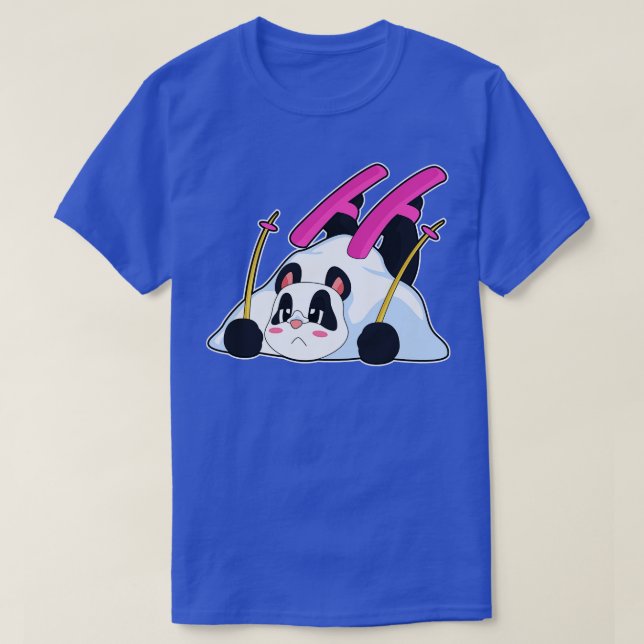 Camiseta Panda Skier Ski (Diseño del anverso)