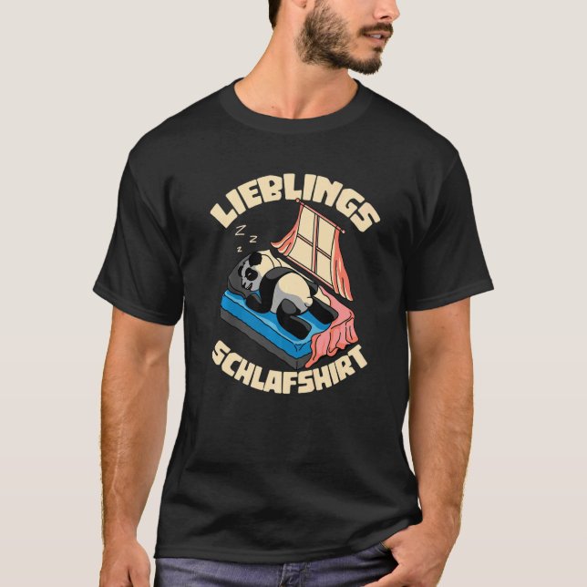 Camiseta Panda Sleep Eed Repeat Sleepyhead Fun (Anverso)