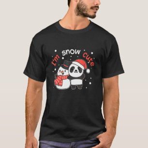 Camiseta Panda Soy Nieve Lindo Muñeco de Nieve Nieve Juego 
