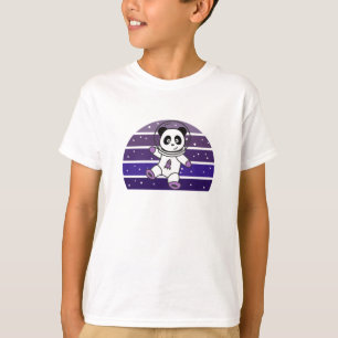 Camiseta Panda Space Planets Galaxy Astronauta Saturn