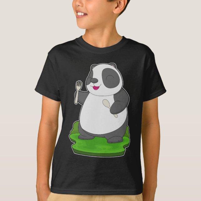 Camiseta Panda Spoon Fork (Anverso)