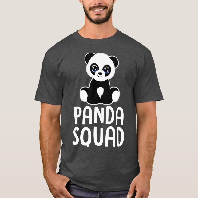 Camiseta PANDA SQUAD Cute Panda Lover Gift Toddlers Girls (Anverso)