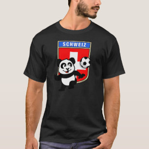 Camiseta Panda suiza del fútbol (camisetas oscuro)