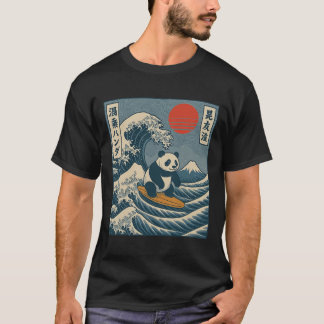 Camiseta Panda Surfing Japonés _6 