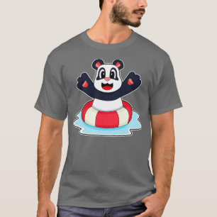 Camiseta Panda Swimming Lifebuoy