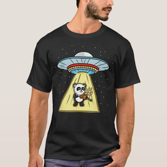 Camiseta Panda Tocando el Violín Ovni (Anverso)