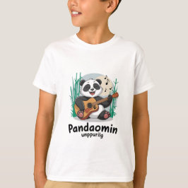 Camiseta Panda Tocando Guitarra- Cute Panda Musical