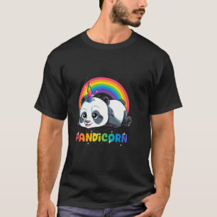 Camiseta Panda Unicorn Pandicorn Pandacorn Arcoiris Mujeres