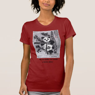 Camiseta Panda - usted puede hacer el mundo un mejor lugar