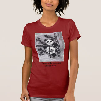 Camiseta Panda - usted puede hacer el mundo un mejor lugar