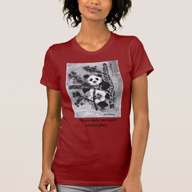 Camiseta Panda - usted puede hacer el mundo un mejor lugar (Anverso)