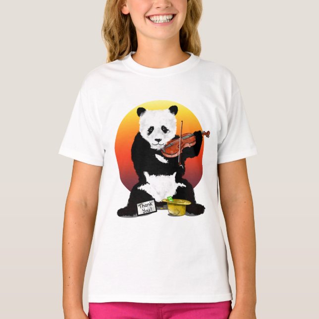 CAMISETA PANDA VIOLIN PLAYER (Anverso)