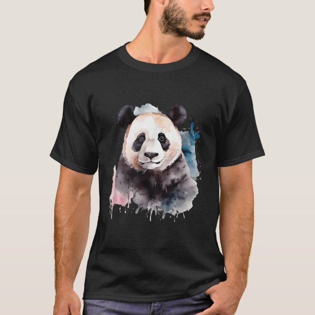 Camiseta Panda Watercolor (Anverso)