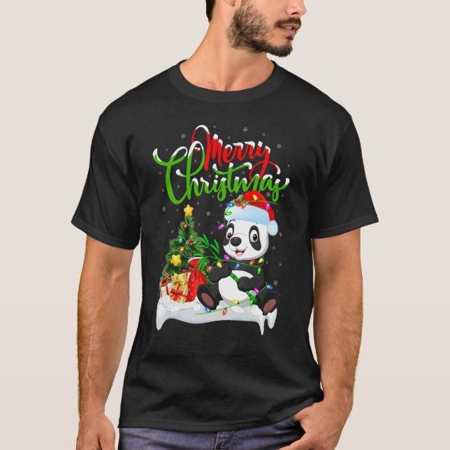 Camiseta Panda   Xmas Decorations Santa Panda Christmas (Anverso)