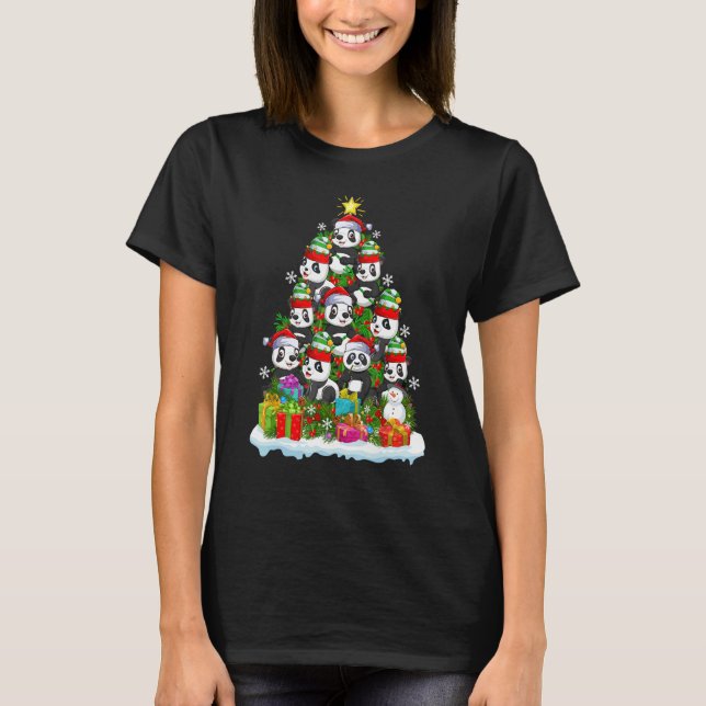 Camiseta Panda   Xmas Holiday   Panda Christmas Tree (Anverso)